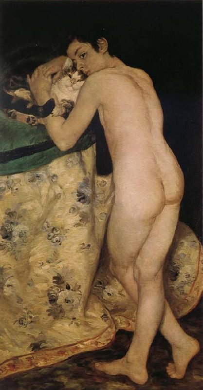 Pierre-Auguste Renoir Le jeune Garqon au Chat Germany oil painting art